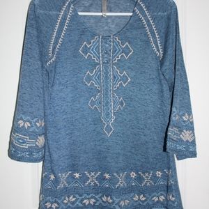 Francescas Blue and White Blouse